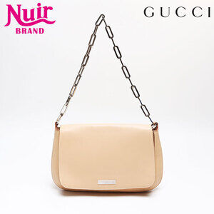 Gucci shoulder bag chain strap beige